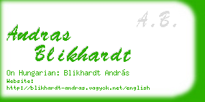 andras blikhardt business card